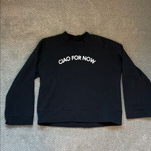Madewell Black Crewneck Sweater 'Ciao For Now'